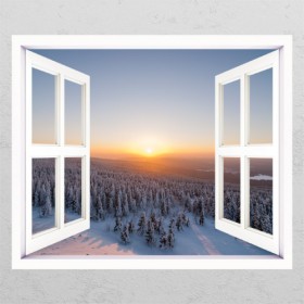 ce706-눈덮인산의일출_창문그림액자