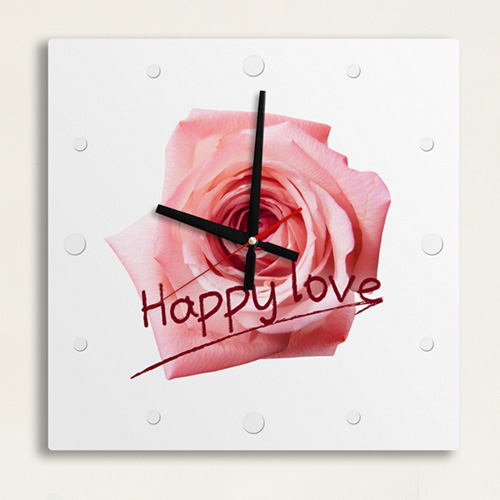 ch391-분홍장미의행복한사랑_인테리어벽시계/벽시계/인테리어/그래픽시계/디자인시계/시계/무브먼트/포인트/결혼/선물/웨딩/신혼/부부/커플/