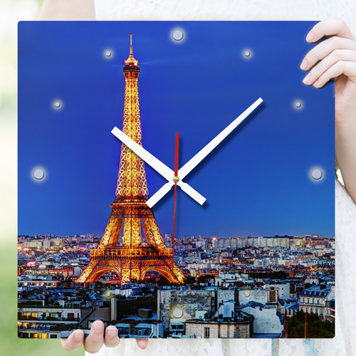 ch395-에펠탑이보이는야경_인테리어벽시계/벽시계/인테리어/그래픽시계/디자인시계/시계/무브먼트/포인트/선물/해외/명소/여행/풍경/도시