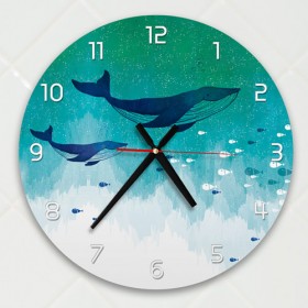 ch450-고래와물고기_인테리어벽시계