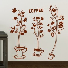 cj144-커피잔나무/그래픽스티커/카페/커피/마카롱/테이크아웃/나무/커피잔/커피숍/원두/coffee/인테리어/데코/케익
