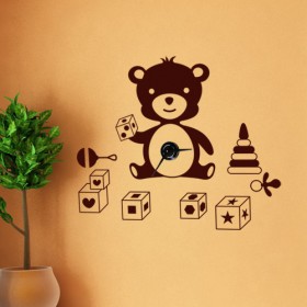 cj166-곰돌이랑 놀자_그래픽시계(중형)