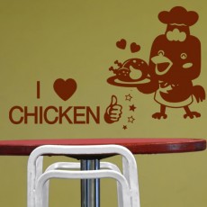 cj541-내사랑치킨/그래픽스티커/닭/치킨/매장/호프/맥주집/인테리어/꾸미기/데코/동물