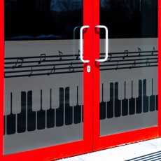 cm062-피아노건반글라스(반투명시트지)/글라스시트지/데코/패턴/피아노/음악/건반/음표/반투명/모래시트/인테리어