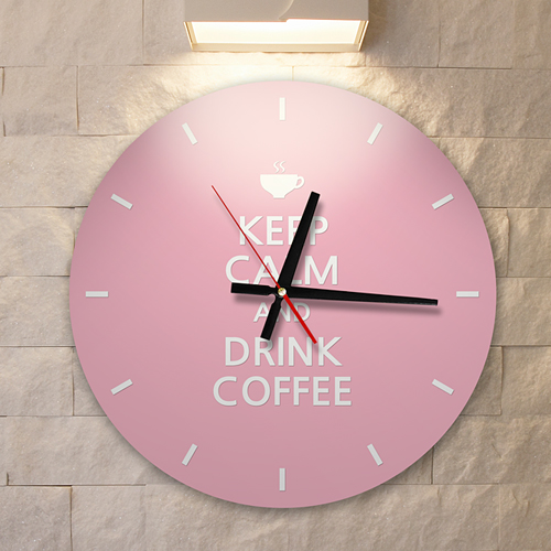 cm431-커피를마셔라_인테리어벽시계/벽시계/디자인시계/일러스트/디자인/레터링/무브먼트/영국/패러디/keepcalm/평정심/카페/커피/coffee/cafe/매장/가게/데코