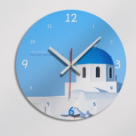 cm444-푸른빛의산토리니_인테리어벽시계