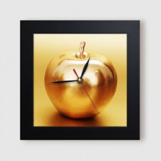 ct977-황금사과_미니액자벽시계/인테리어디자인벽면데코소품/풍수,재물,행운,금,과일,식물,자연