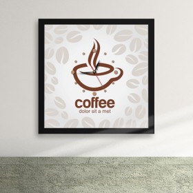 cy371-행복의 커피 액자벽시계