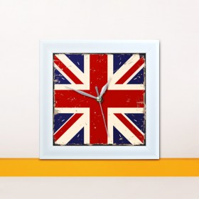 cy511-빈티지영국국기미니액자벽시계