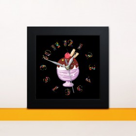 cy524-꽃보다아이스크림미니액자벽시계