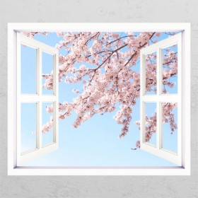 gb315-사랑스러운벚꽃_창문그림액자
