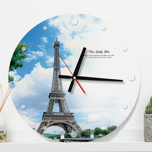 ih624-에펠탑이있는_인테리어벽시계/벽시계/인테리어/그래픽시계/디자인시계/시계/무브먼트/포인트/선물/포인트/해외/명소/여행/힐링/