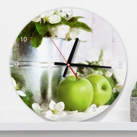 ii395-풋사과와꽃(원형)_인테리어벽시계