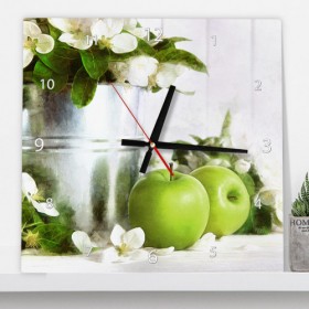 ii396-풋사과와꽃(사각형)_인테리어벽시계