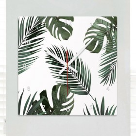 ii400-보테니컬나뭇잎2(사각형)_인테리어벽시계