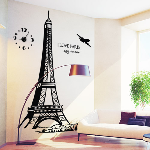 ik381-파리의에펠탑_그래픽시계(중형)/관광명소,해외,유명지,여행지,에펠탑,프랑스,파리,포인트,인테리어,시계,그래픽시계,무브먼트,건축물,데코