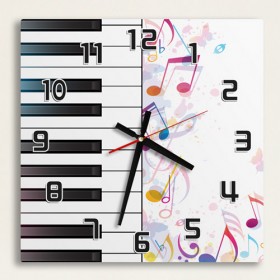 ik444-피아노건반과컬러음표_인테리어벽시계