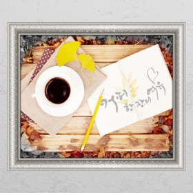 im246-커피한잔의여유_창문그림액자