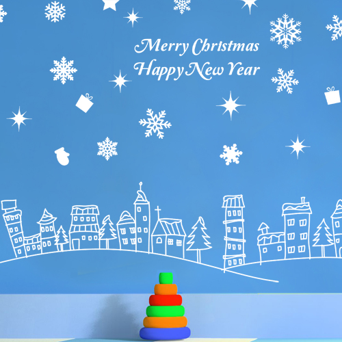 ip124-눈이내려행복한마을(소형)/크리스마스/눈꽃/설정/빌리지/겨울/나무/트리/선물