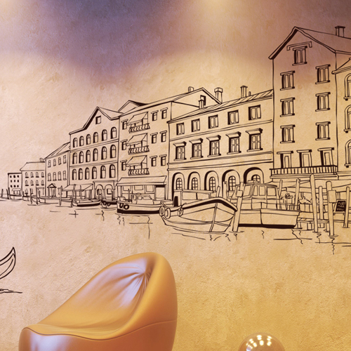 ip137-베니스의아침풍경/베네치아/이탈리아/건물/배/모습/그래픽스티커