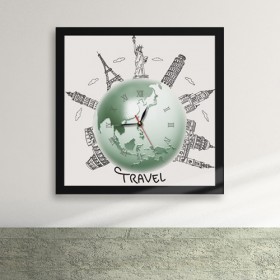 iw025-지구속의세계여행액자벽시계