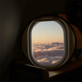 ne669-LED액자45R_비행기창문밖하늘풍경