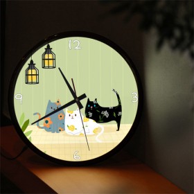 nf308-LED시계액자35R_고양이들의휴식시간