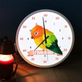 ng193-LED시계액자35R_귀여운아기새
