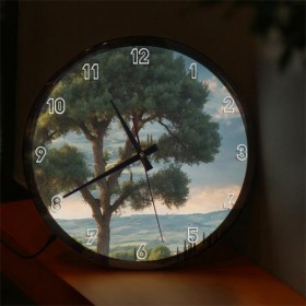 nj744-LED시계액자35R_언덕위의푸르른나무