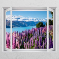 pd238-뉴질랜드풍경_창문그림액자/자연/풍경/하늘/구름/산/꽃/해외/명소/