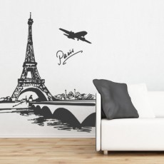 ph012-에펠탑과 세느강 (소형)/그래픽스티커/포인트스티커/벽지스티커/카페꾸미기/방꾸미기/에펠탑/파리
