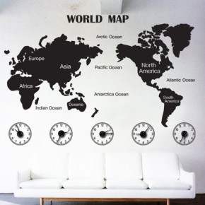 ps085-세계지도(WORLD MAP) 그래픽시계_중형