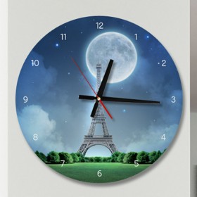 cg022-달빛아래에펠탑_인테리어벽시계