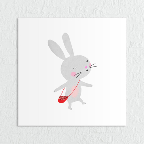 cq102-토끼의하루_소형노프레임/캔버스액자/인테리어디자인벽면데코소품/레빗/토끼/동물/초식동물/애완/친구/당근/풀/인형