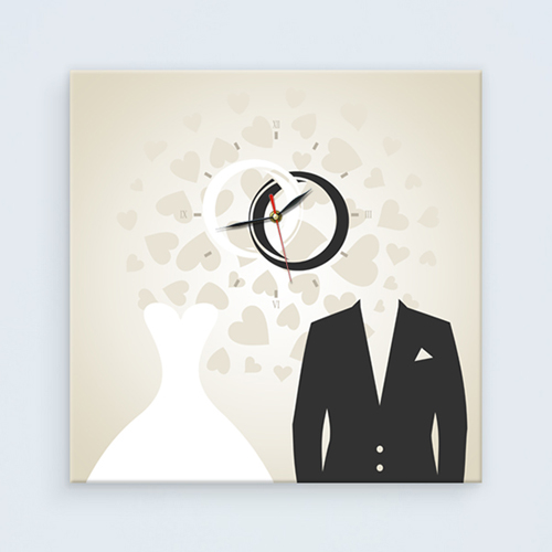cw212-사랑의서약_노프레임벽시계/캔버스아트/캔버스/벽시계/인테리어벽시계/노프레임시계/사랑/신랑신부/결혼/하트/반지/결혼반지/인테리어시계/디자인벽시계