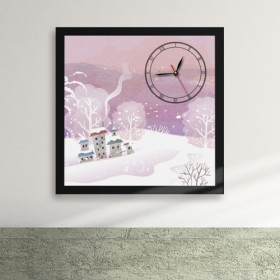cx142-겨울이 다가온 마을02 액자시계