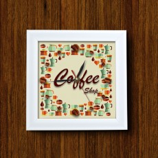 cx284-커피의패턴미니액자벽시계/커피/패턴/카페/커피숍/원두/커피잔/머그/컵/포트/머신/하트/방울/미니/벽시계/액자벽시계/디자인시계/인테리어소품/디자인소품