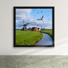 cx398-네덜란드풍차의풍경액자벽시계