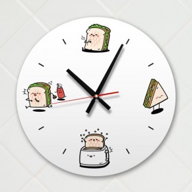 ib158-샌드위치먹을시간_인테리어벽시계