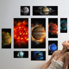 if691-멀티액자_태양계의행성과달/태양계행성/태양계/태양/행성/은하계/우주/신비/화려/수성/금성/풍경/자연/화성/지구/목성/토성/천왕성/해왕성/태양/달
