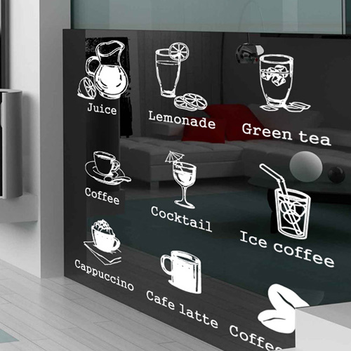 im021-CAFE IS (big)/그래픽스티커/포인트스티커/월데코/레터링/카페/커피숍인테리어/커피/커피메뉴/종류/아이스티/쥬스