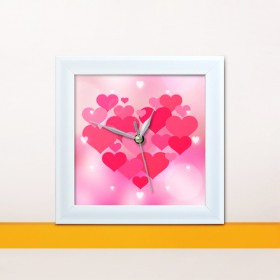 iw027-하트는사랑을담아미니액자벽시계