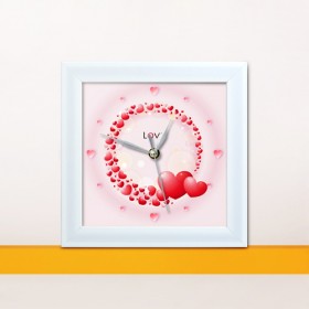iw033-사랑의하트방울미니액자벽시계