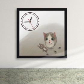 ix079-귀여운 고양이01 액자시계