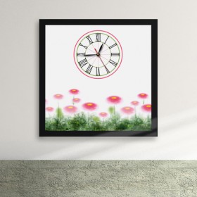 ix085-봄날의 핑크꽃밭 액자시계