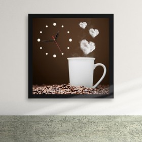 iy285-행복한 커피의 꿈 액자벽시계