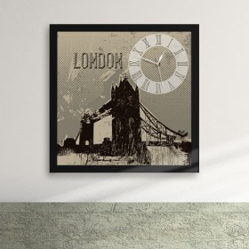 iz144-빈티지 런던 타워브리지 액자시계