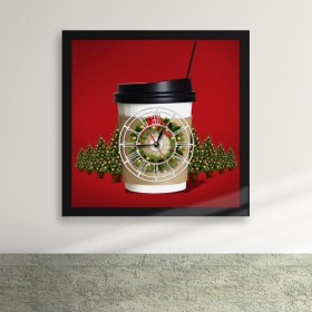 iz164-행복한 크리스마스엔 커피와 함께 액자시계
