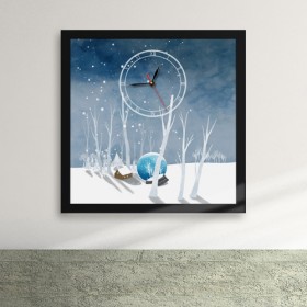 iz197-한겨울의선물액자벽시계