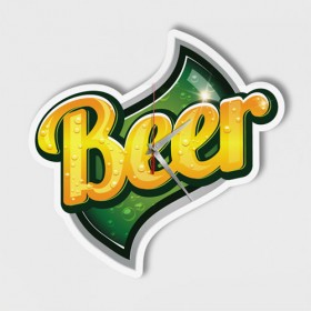 nz580-인테리어벽시계_beer(맥주)